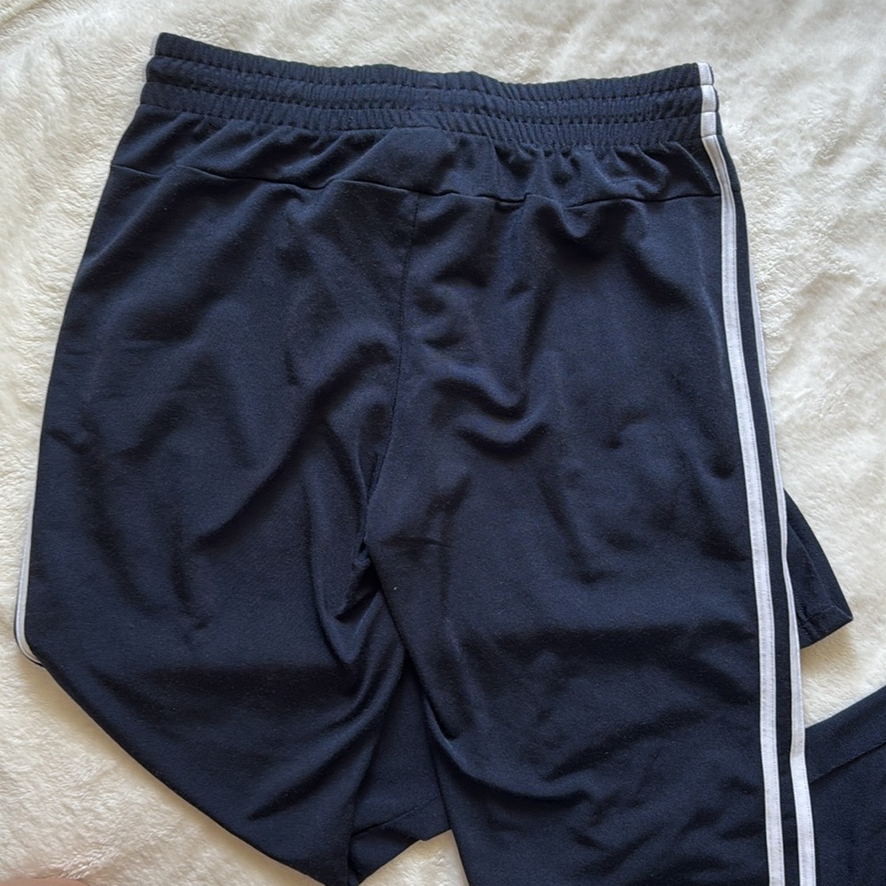 Adidas Striped Track Pants, Navy, Size L - Picture 2 of 4